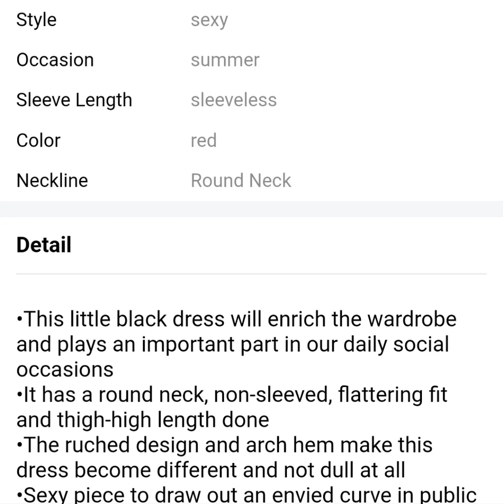 Red rouched sleeveless dress - Picture 5 of 7